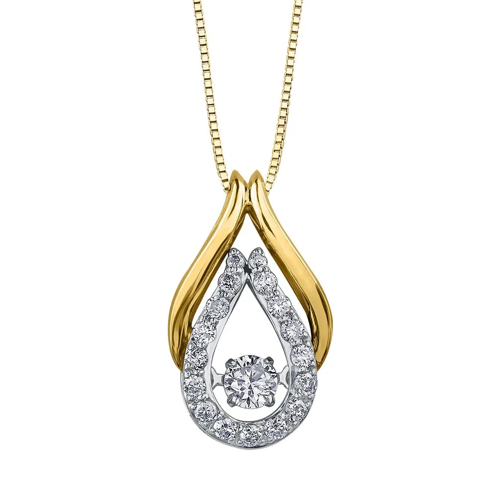 Contemporary Canadian Diamond Pulse Pendant