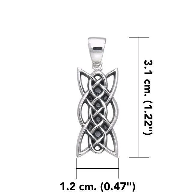 Contemporary Celtic Knotwork Silver Pendant TPD371