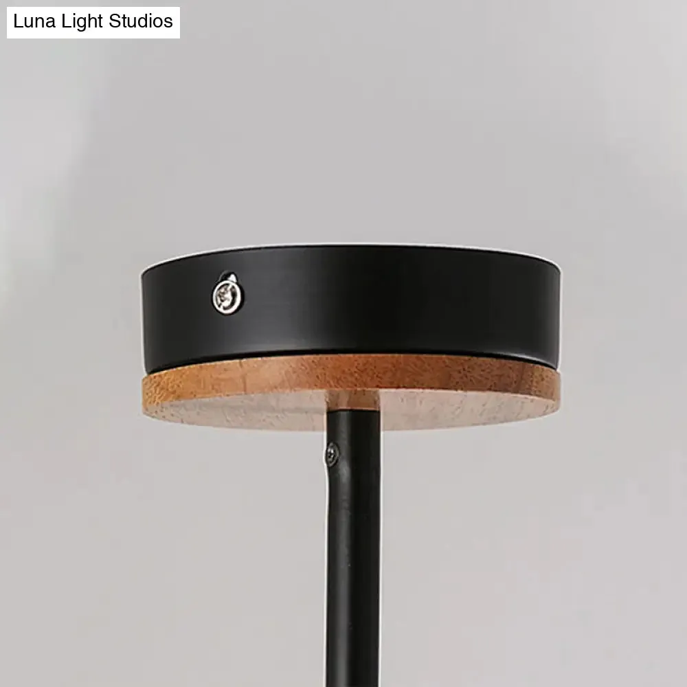 Contemporary Drum Pendant Light - White/Black Fabric - 1-Light Ceiling Fixture