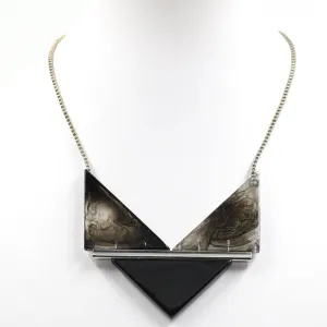 Contemporary geometric resin pendants on short box chain