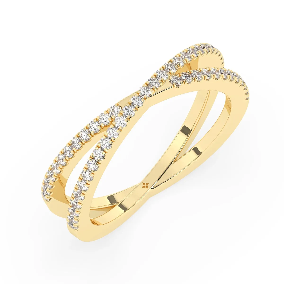 Crisscross Diamond Ring