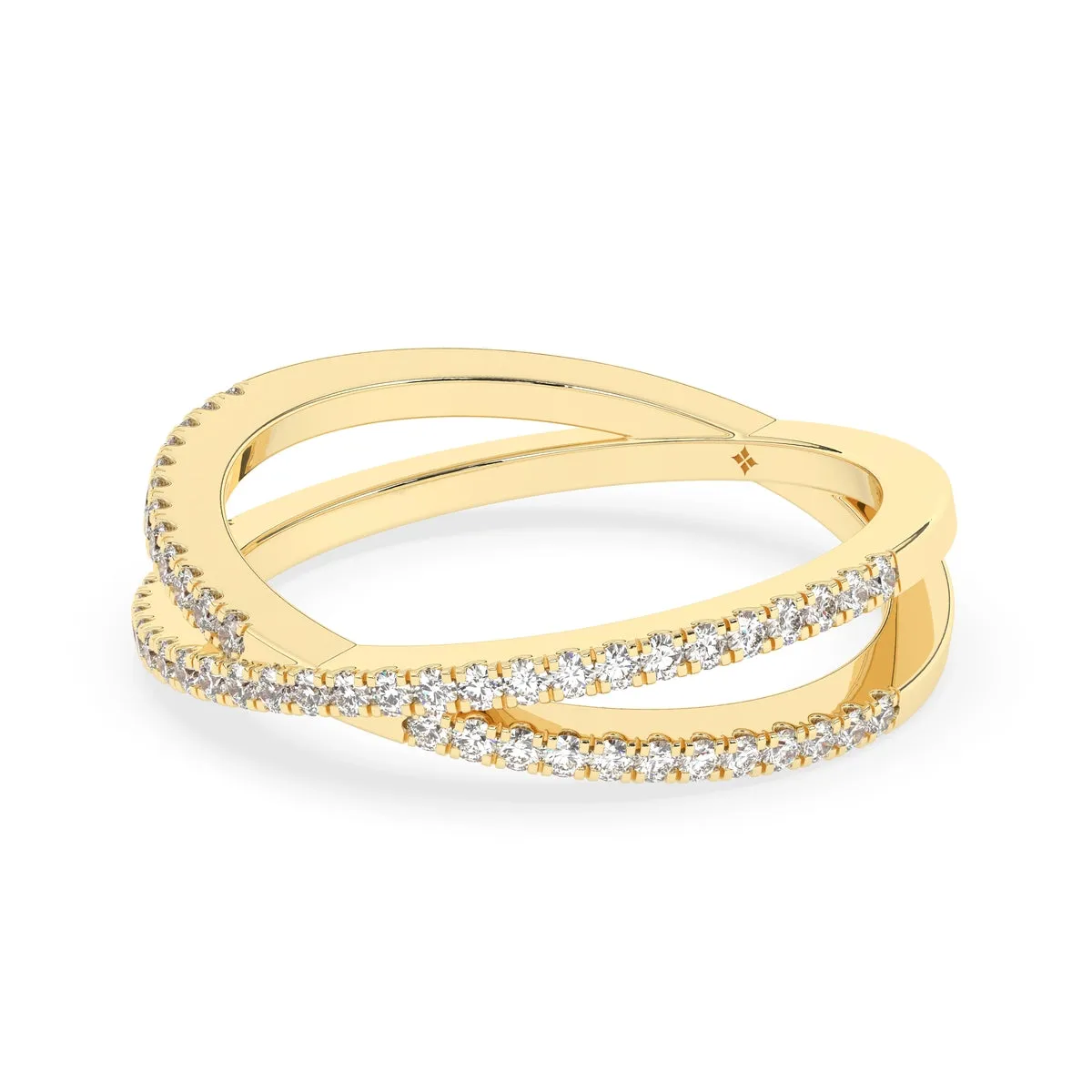 Crisscross Diamond Ring