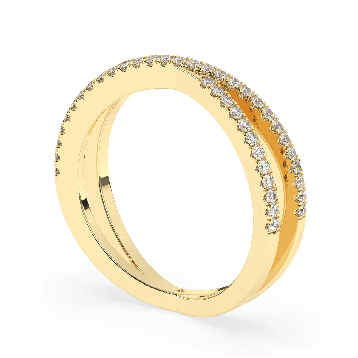 Crisscross Diamond Ring