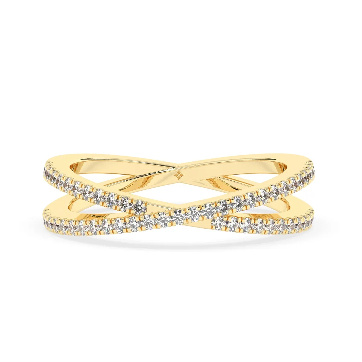 Crisscross Diamond Ring