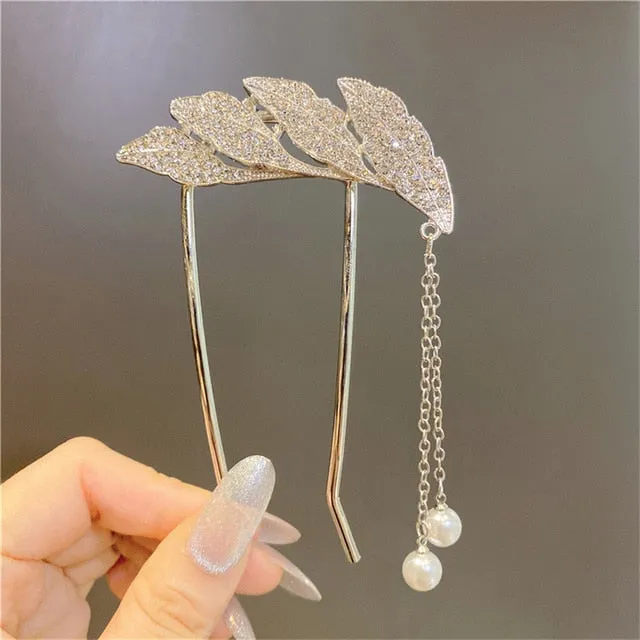 Crystal Twig Hairpin Set