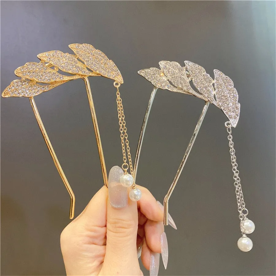 Crystal Twig Hairpin Set