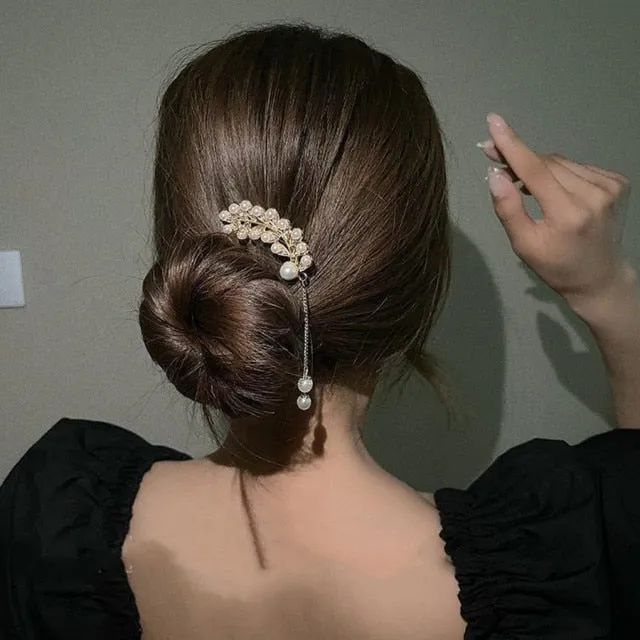 Crystal Twig Hairpin Set
