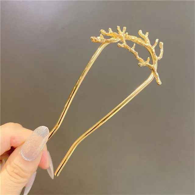 Crystal Twig Hairpin Set