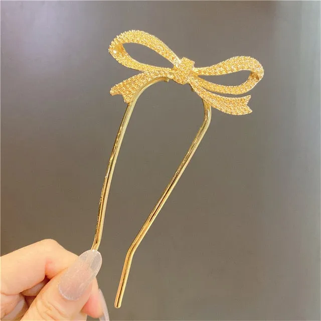 Crystal Twig Hairpin Set