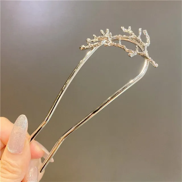 Crystal Twig Hairpin Set