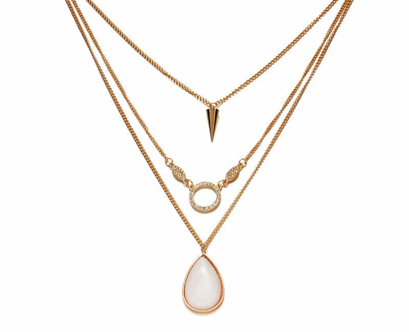 CZ Stone Layer Necklace