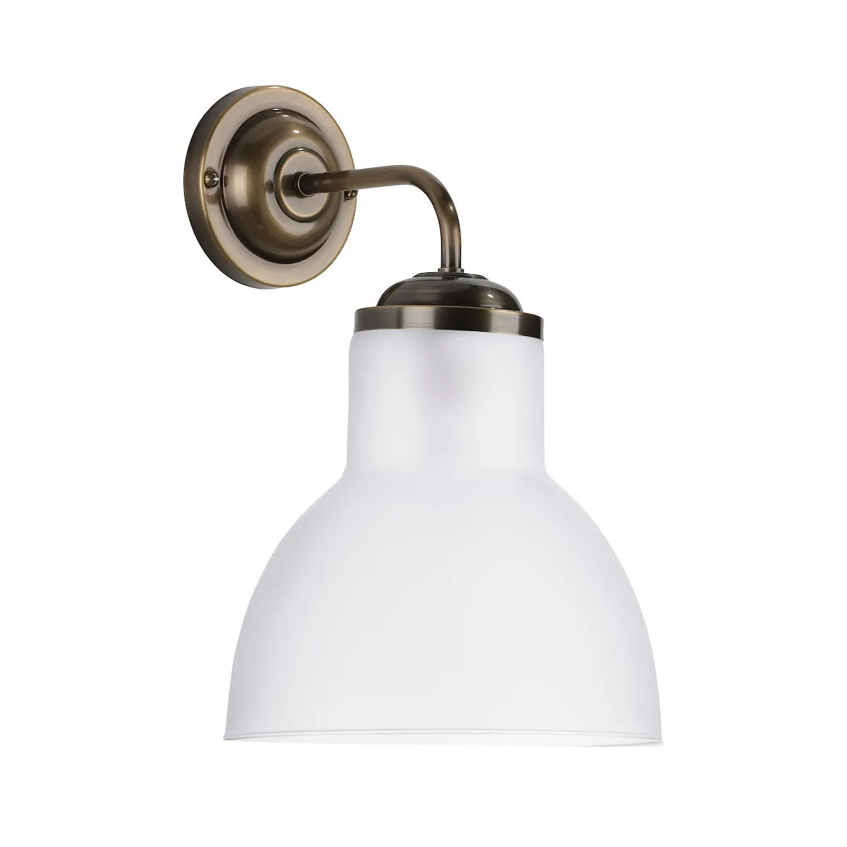 David Hunt Upton Wall Light Antique Brass / Opal