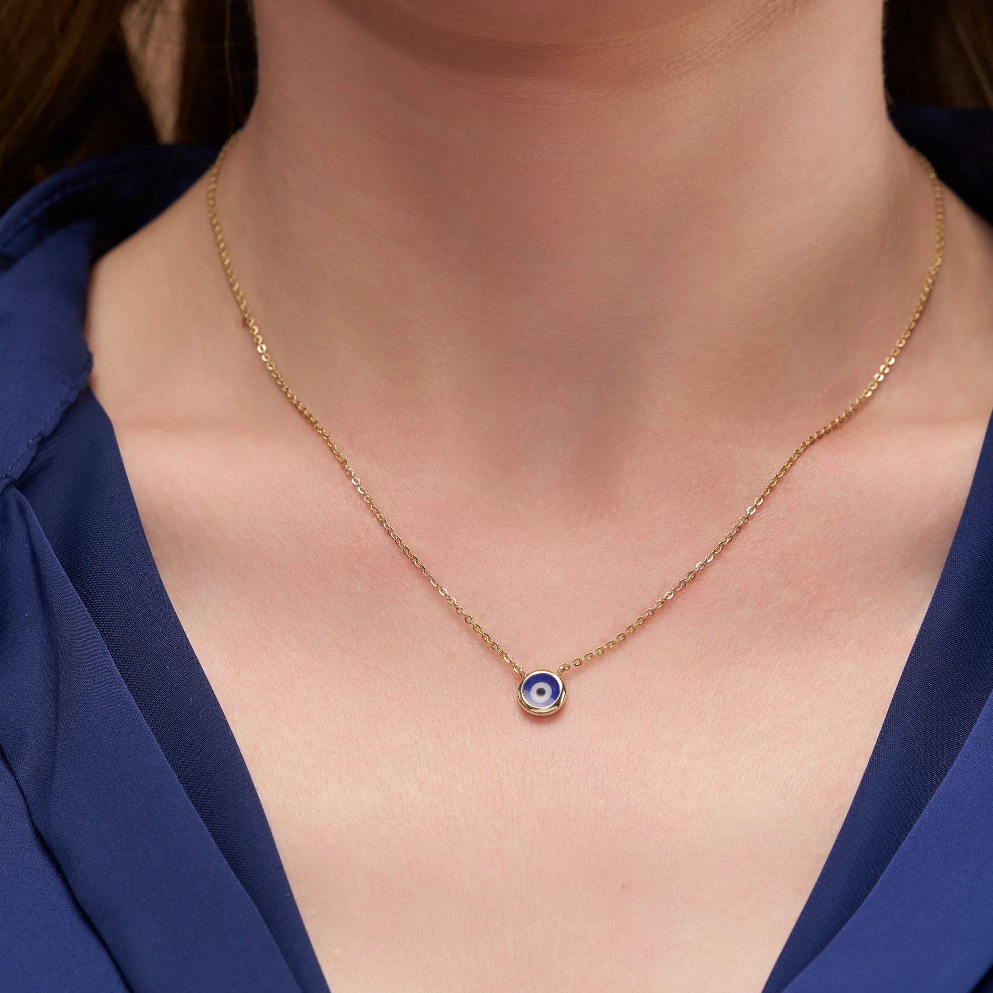 Delicate Evil Eye Pendant