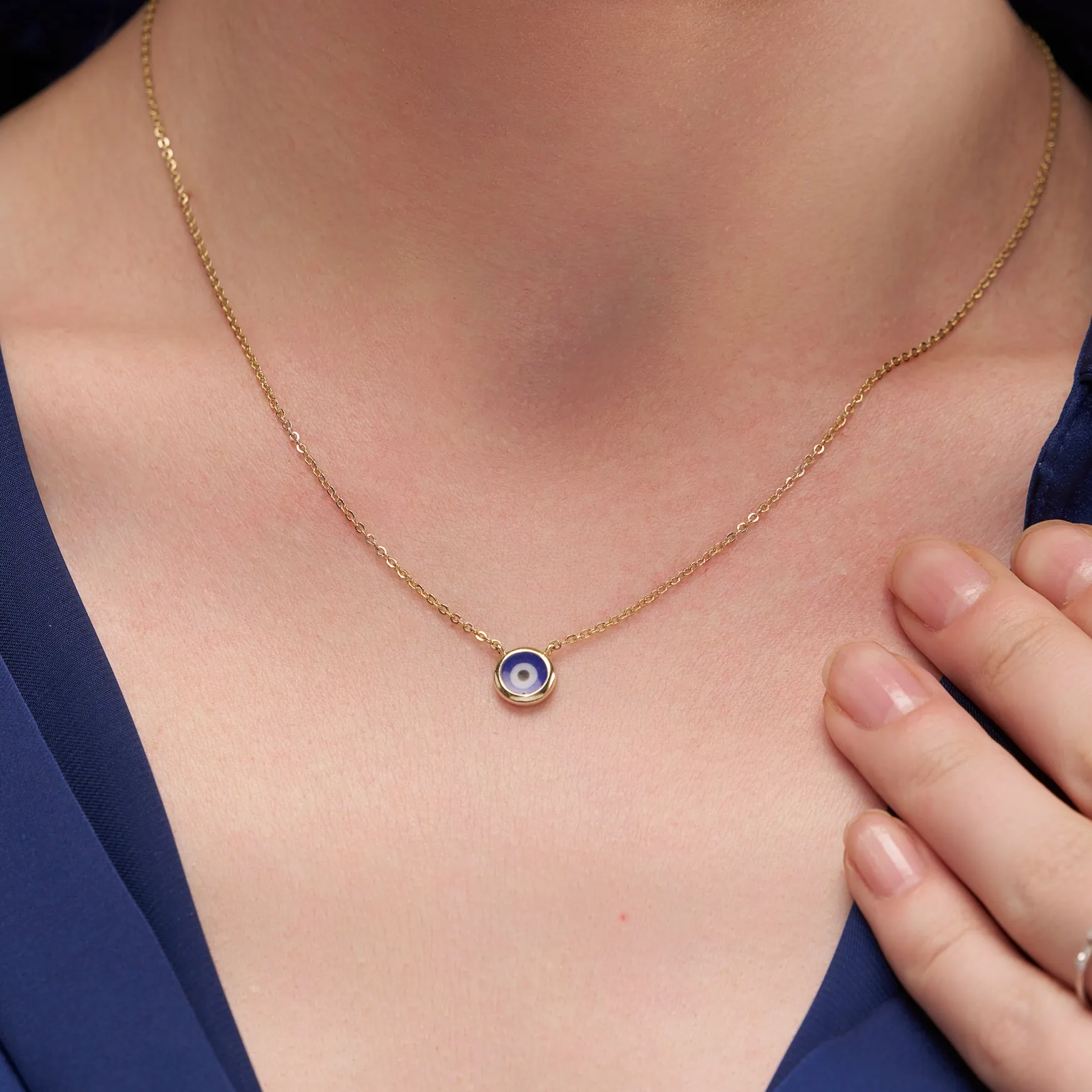Delicate Evil Eye Pendant