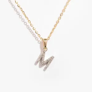 Diamond - M - Necklace | 9ct Gold