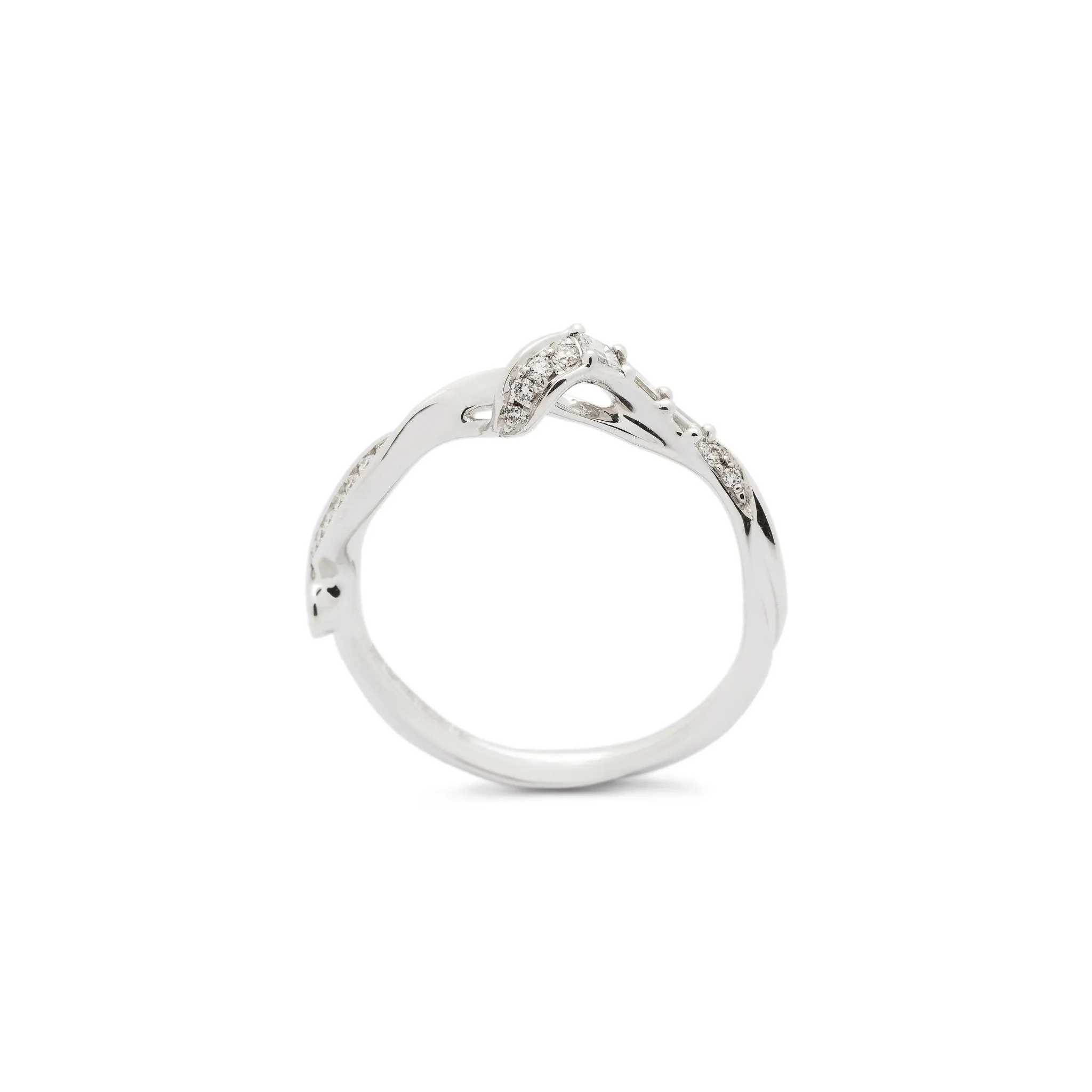 Diamond Swirl Stackable Ring