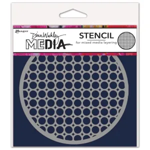 Dina Wakley Media - Stencil - Coaster 2 - Rings