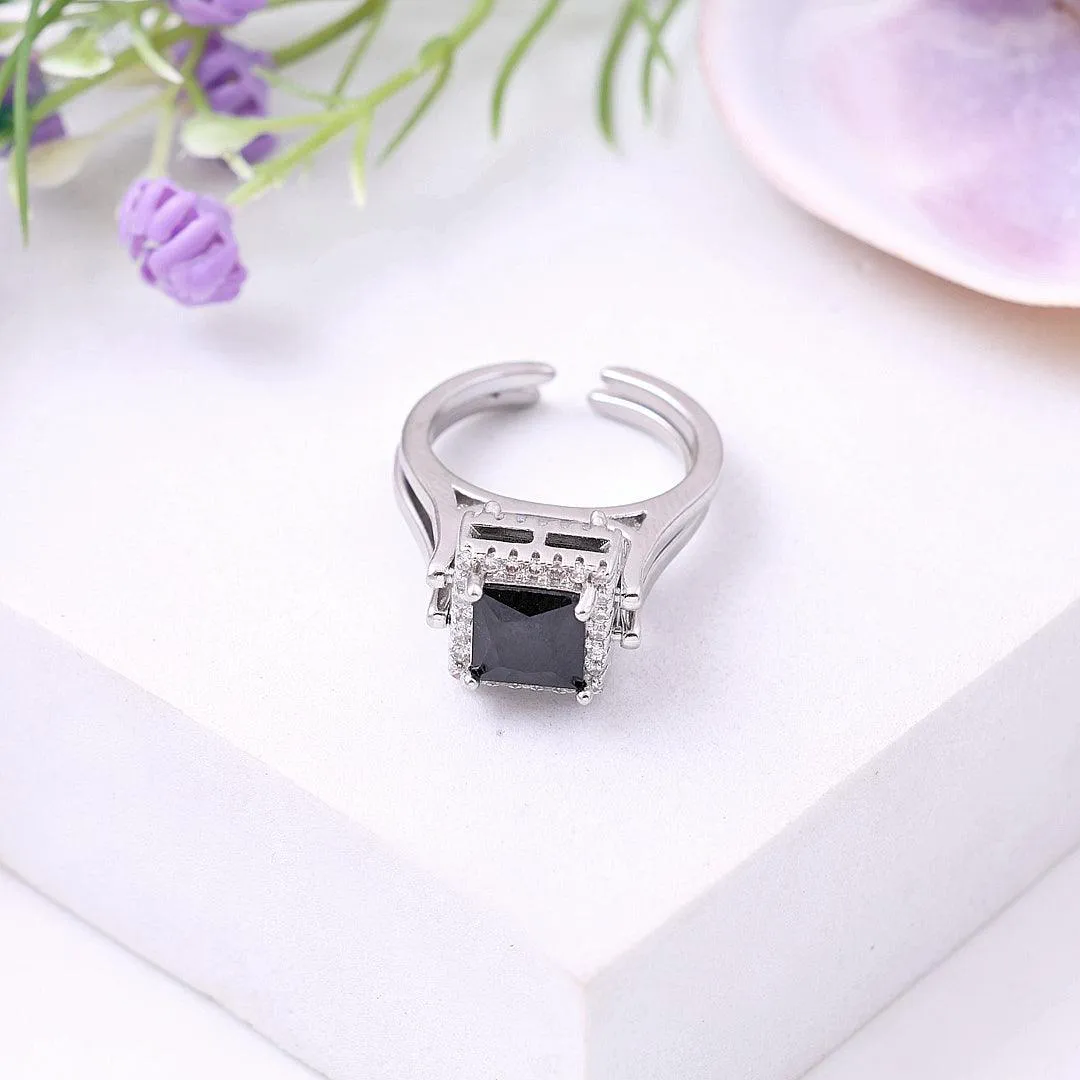 Dual Flip Crystal Adjustable Rings