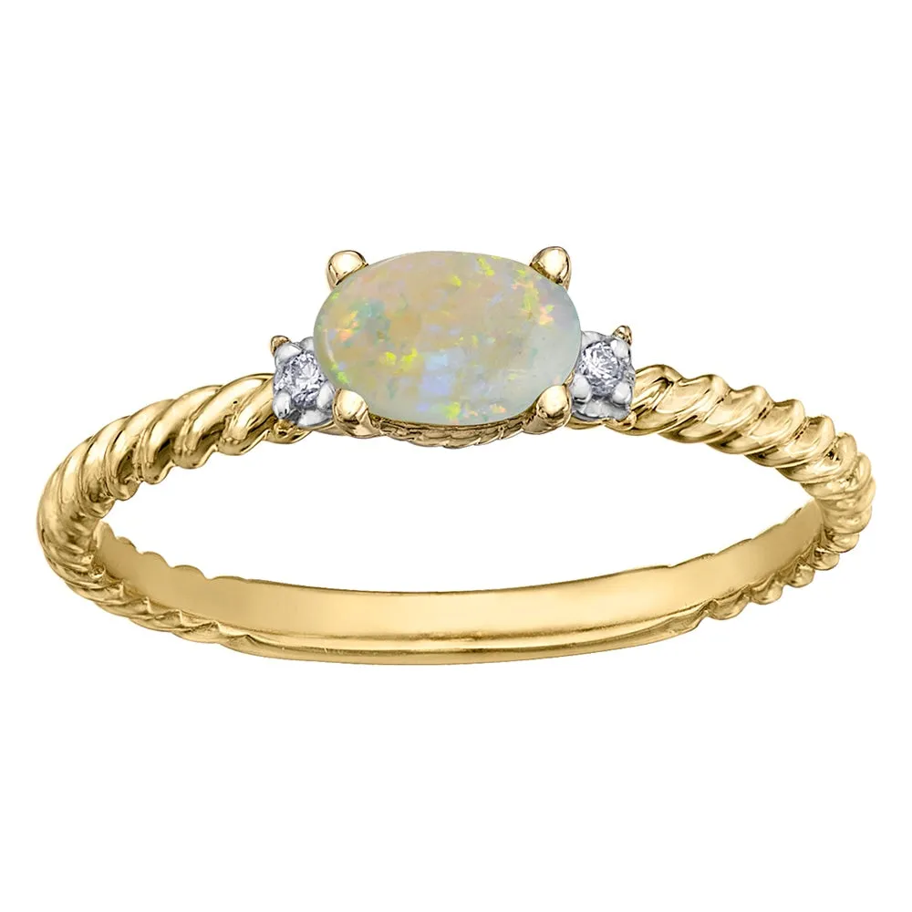 East-West Oval Gemstone Rings