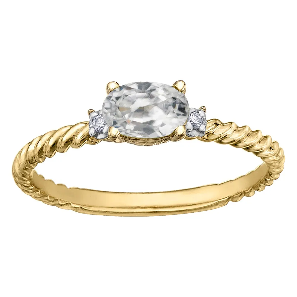 East-West Oval Gemstone Rings