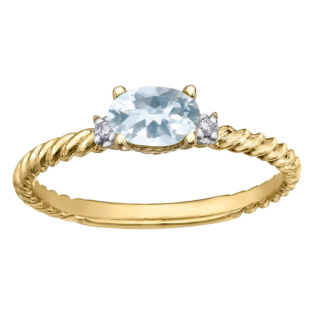 East-West Oval Gemstone Rings