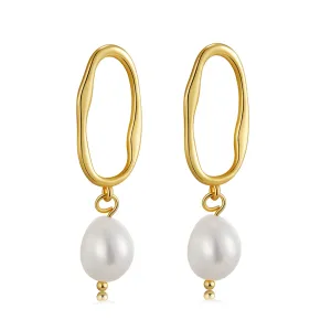 Elegant Irregular Baroque Pearl Drop Earrings