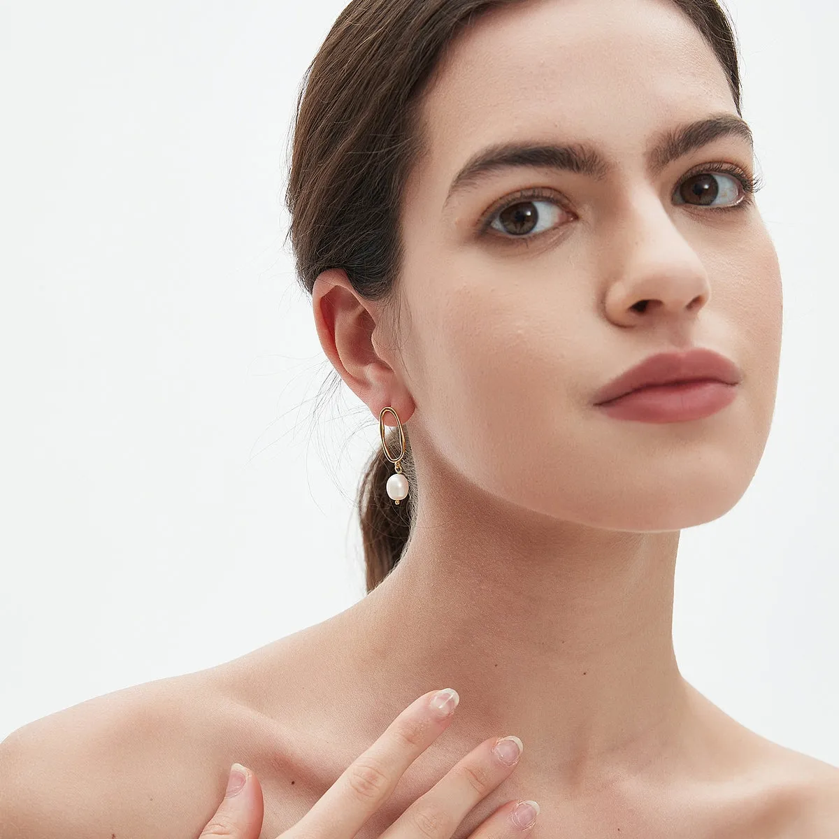 Elegant Irregular Baroque Pearl Drop Earrings