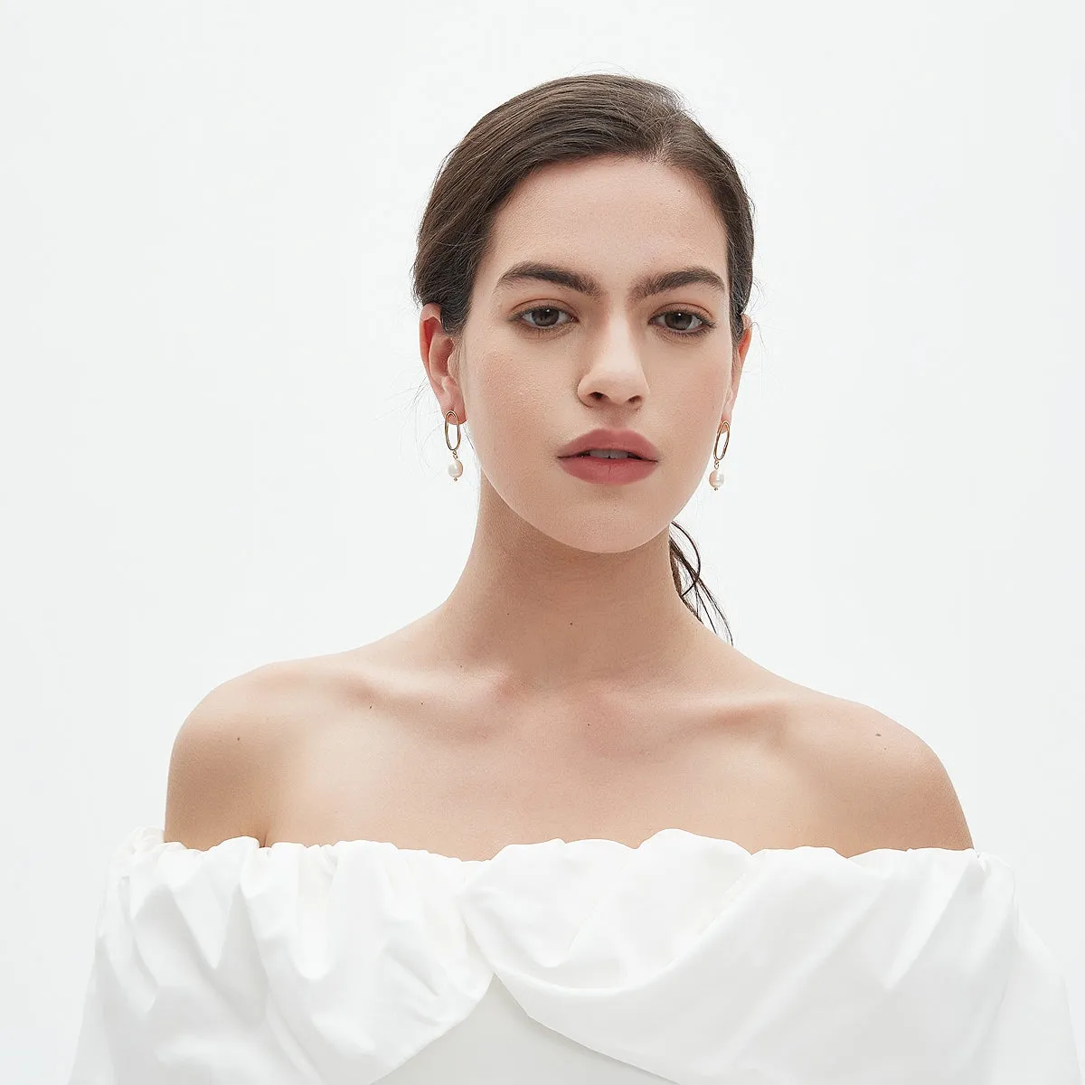 Elegant Irregular Baroque Pearl Drop Earrings