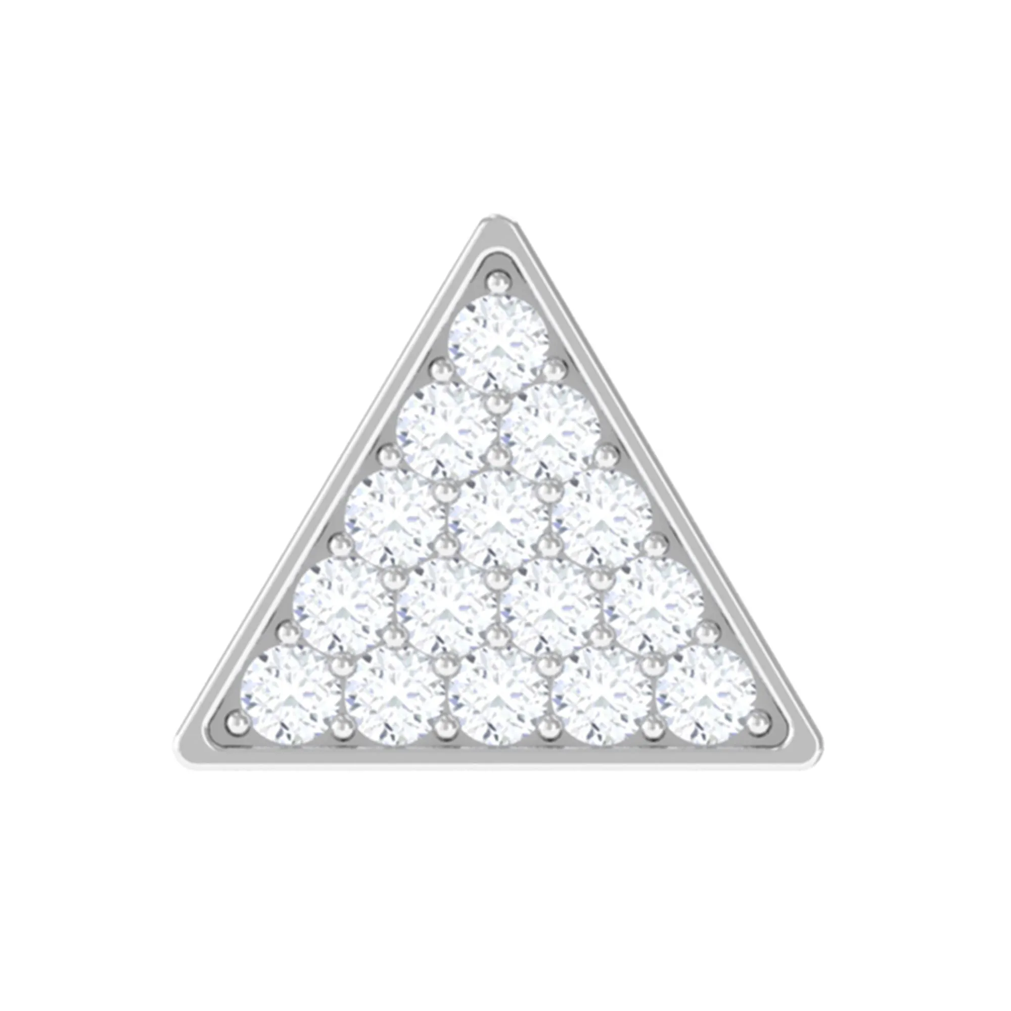 Elegant Moissanite Triangle Earring for Cartilage Piercing