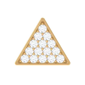 Elegant Moissanite Triangle Earring for Cartilage Piercing