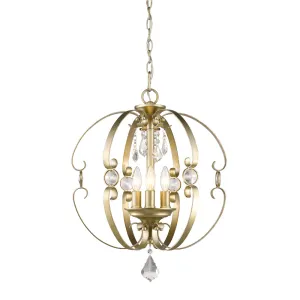 ELLA 3 LIGHT PENDANT, WHITE GOLD