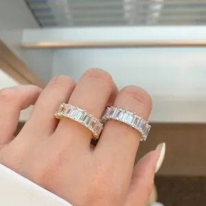 Emerald cut rings