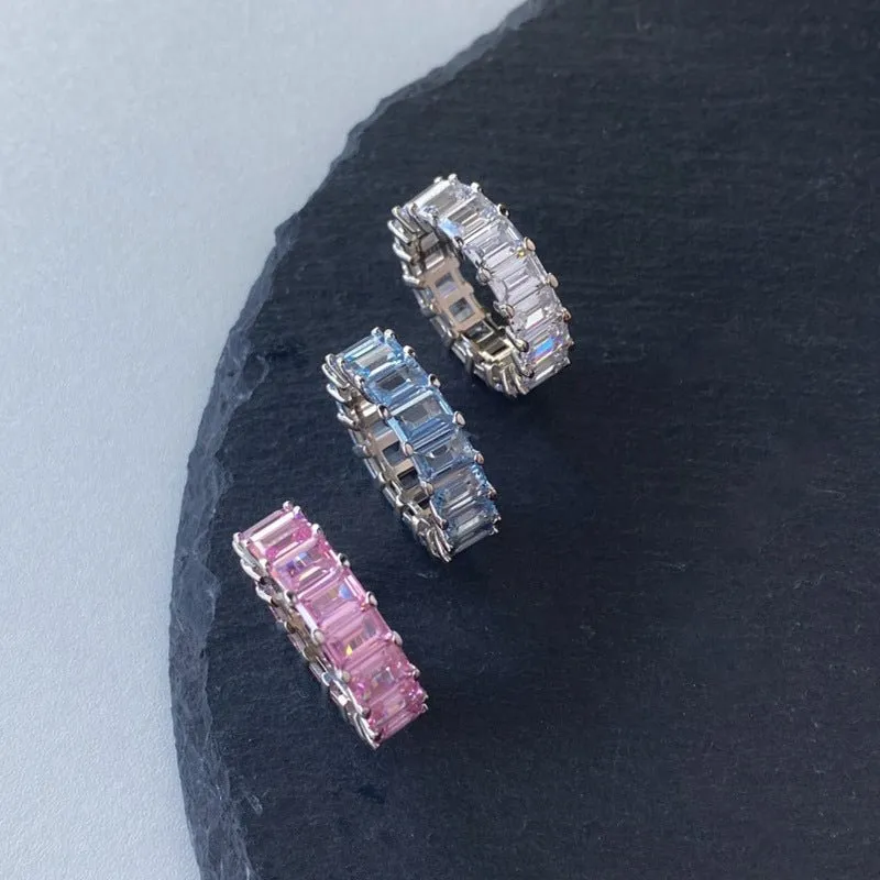 Emerald cut rings