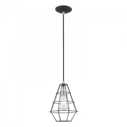 GEOMETRIC 1 LIGHT MINI PENDANT, BLACK