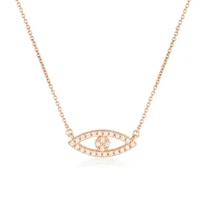 GEORGINI ROCK STAR EVIL EYE ROSE GOLD PENDANT