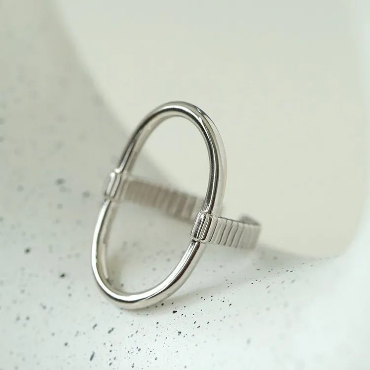 Glamorous Adjustable Oval Rings Open