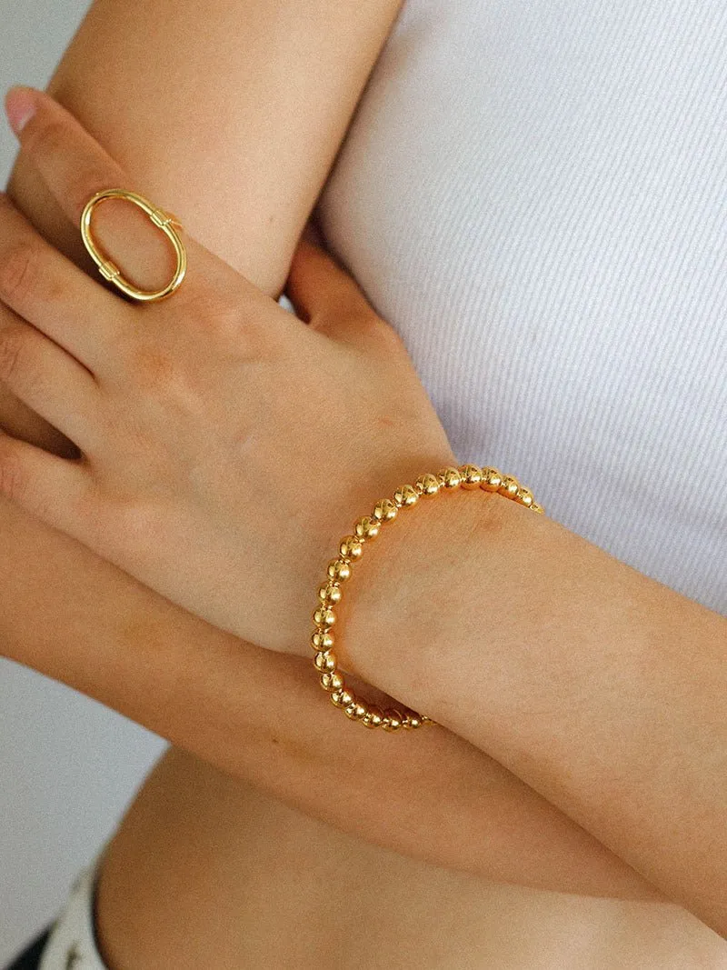Glamorous Adjustable Oval Rings Open