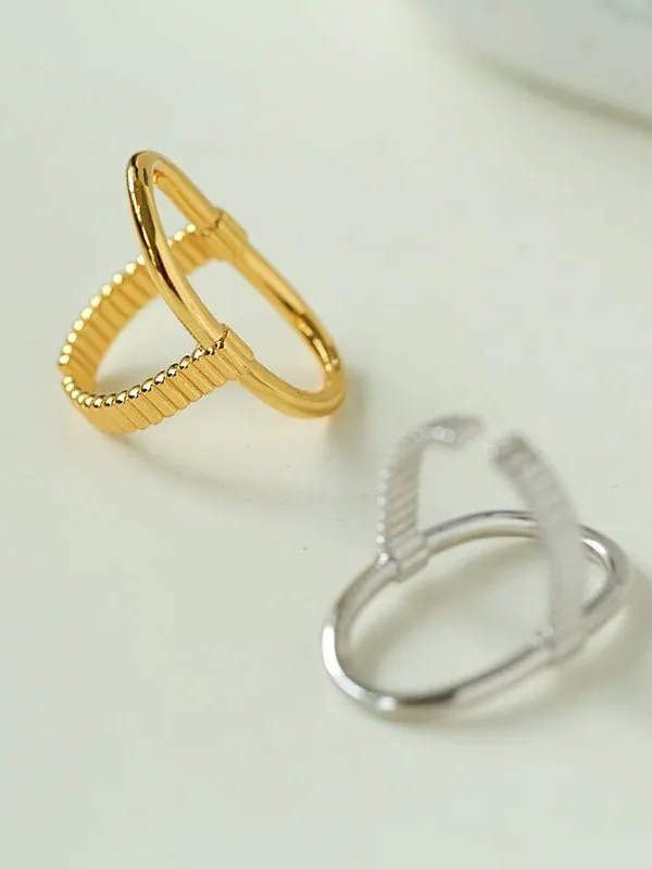 Glamorous Adjustable Oval Rings Open