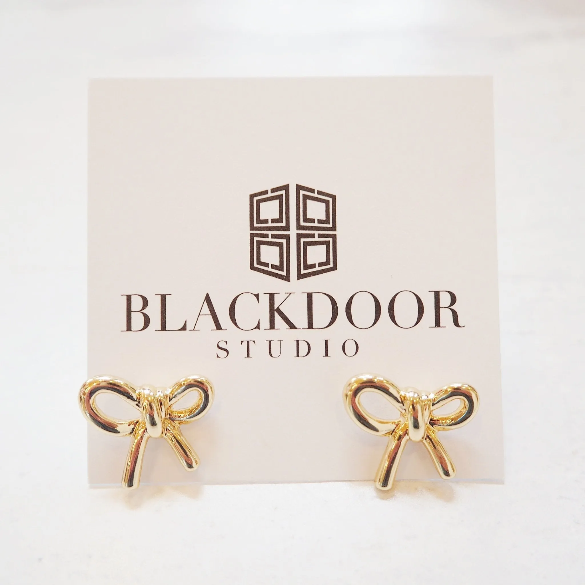 Gold Bow Earrings