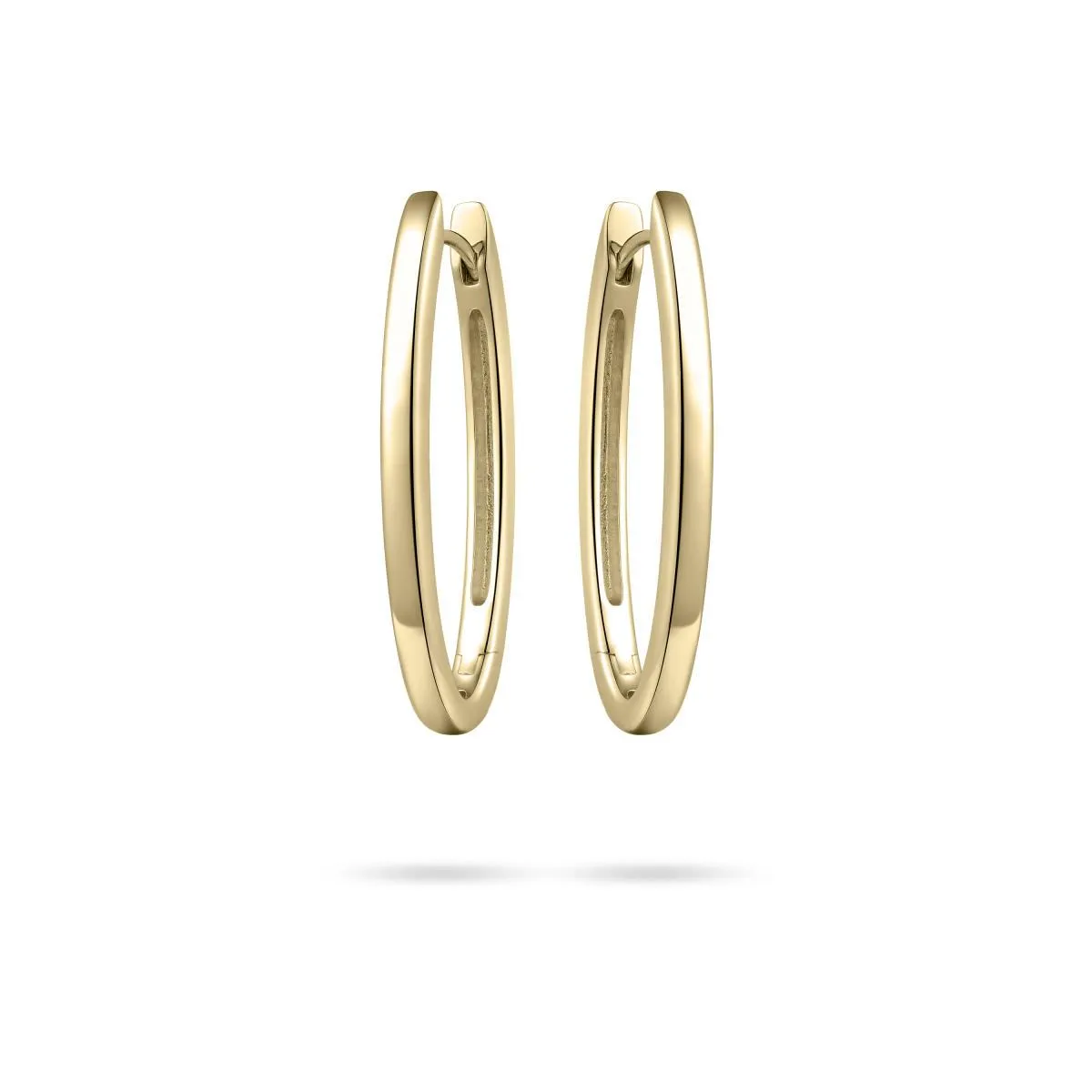 Gold Vermeil Sterling Silver 3.5cm Oval Hoop Earrings