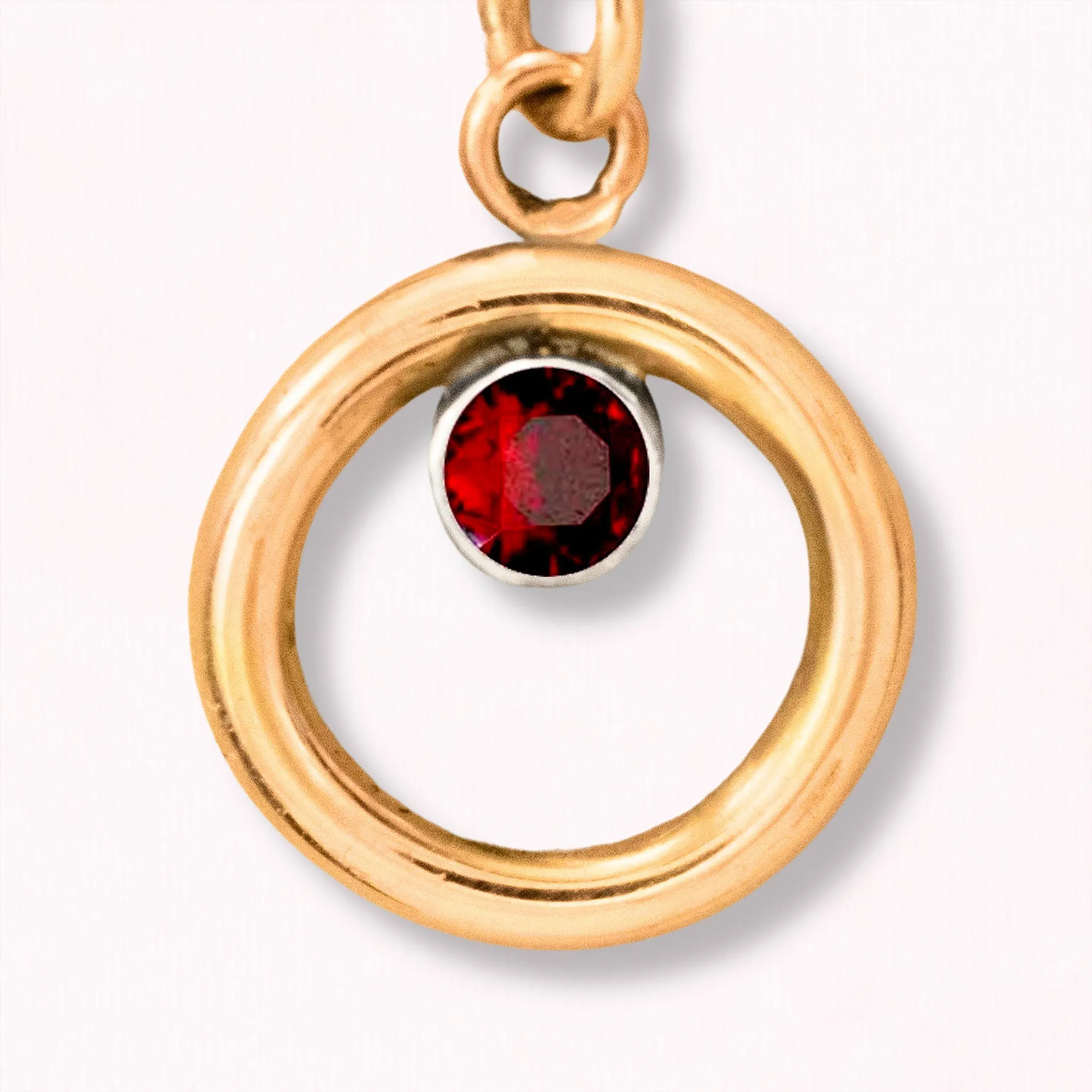 Golden Birthstone Charm Necklace