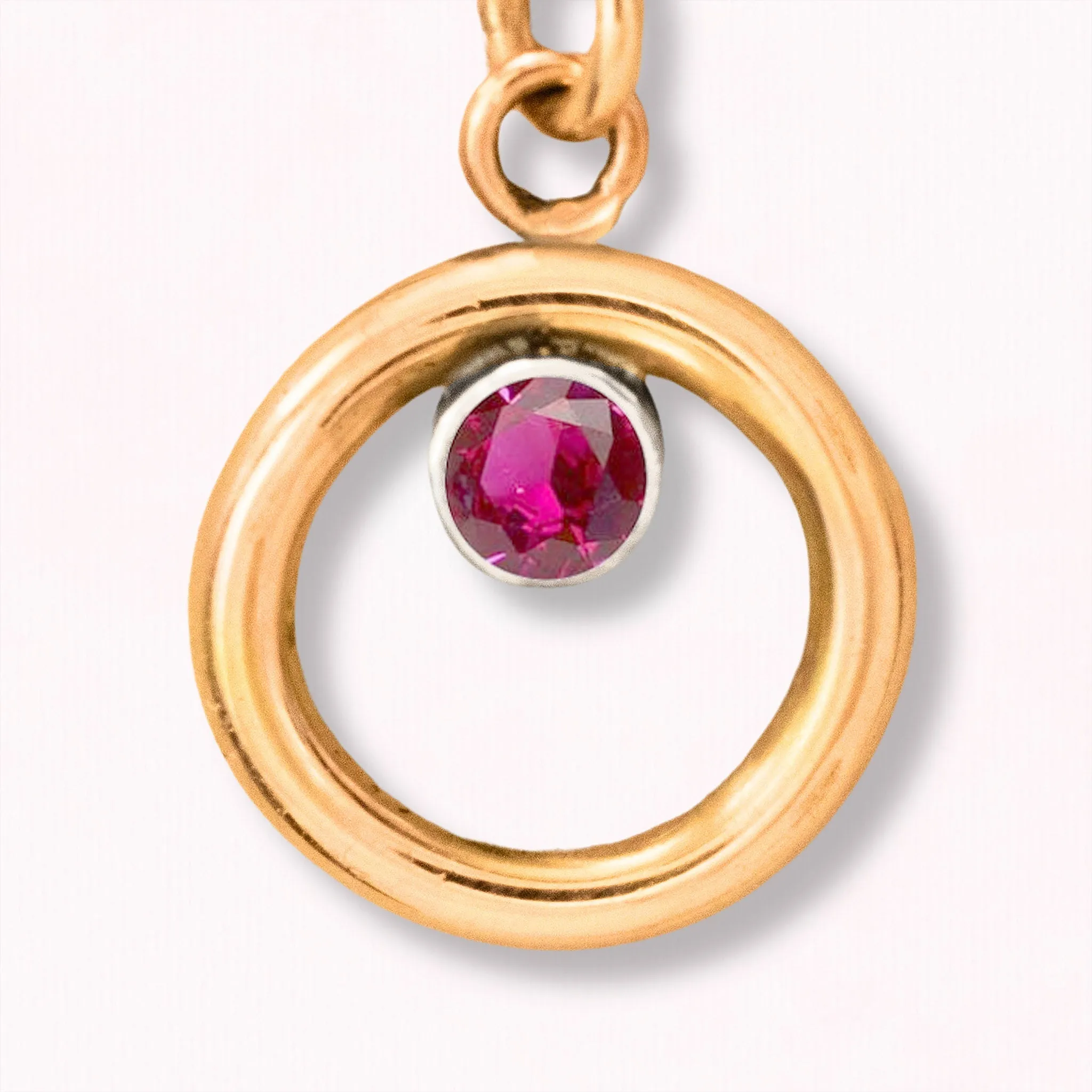 Golden Birthstone Charm Necklace