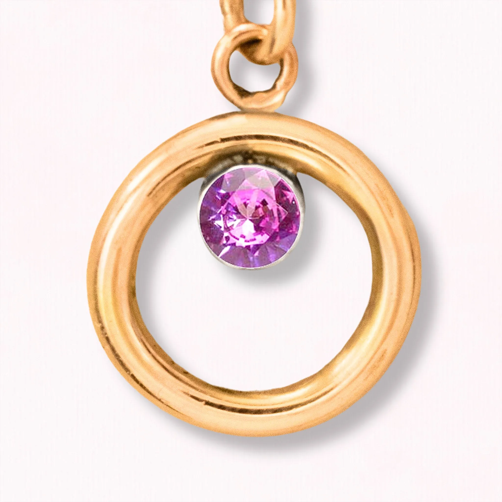 Golden Birthstone Charm Necklace
