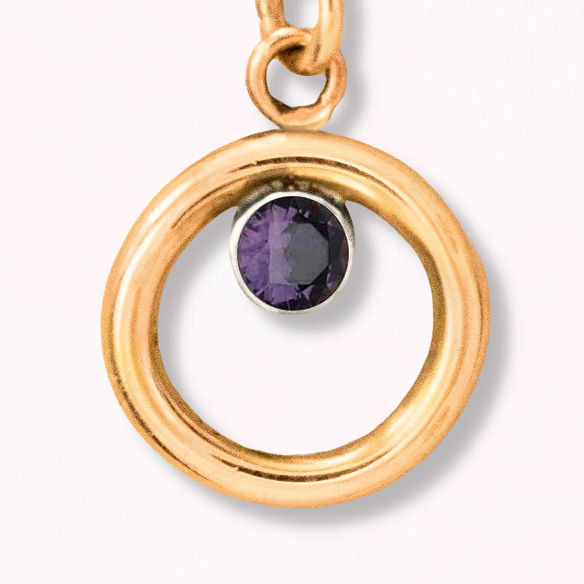 Golden Birthstone Charm Necklace