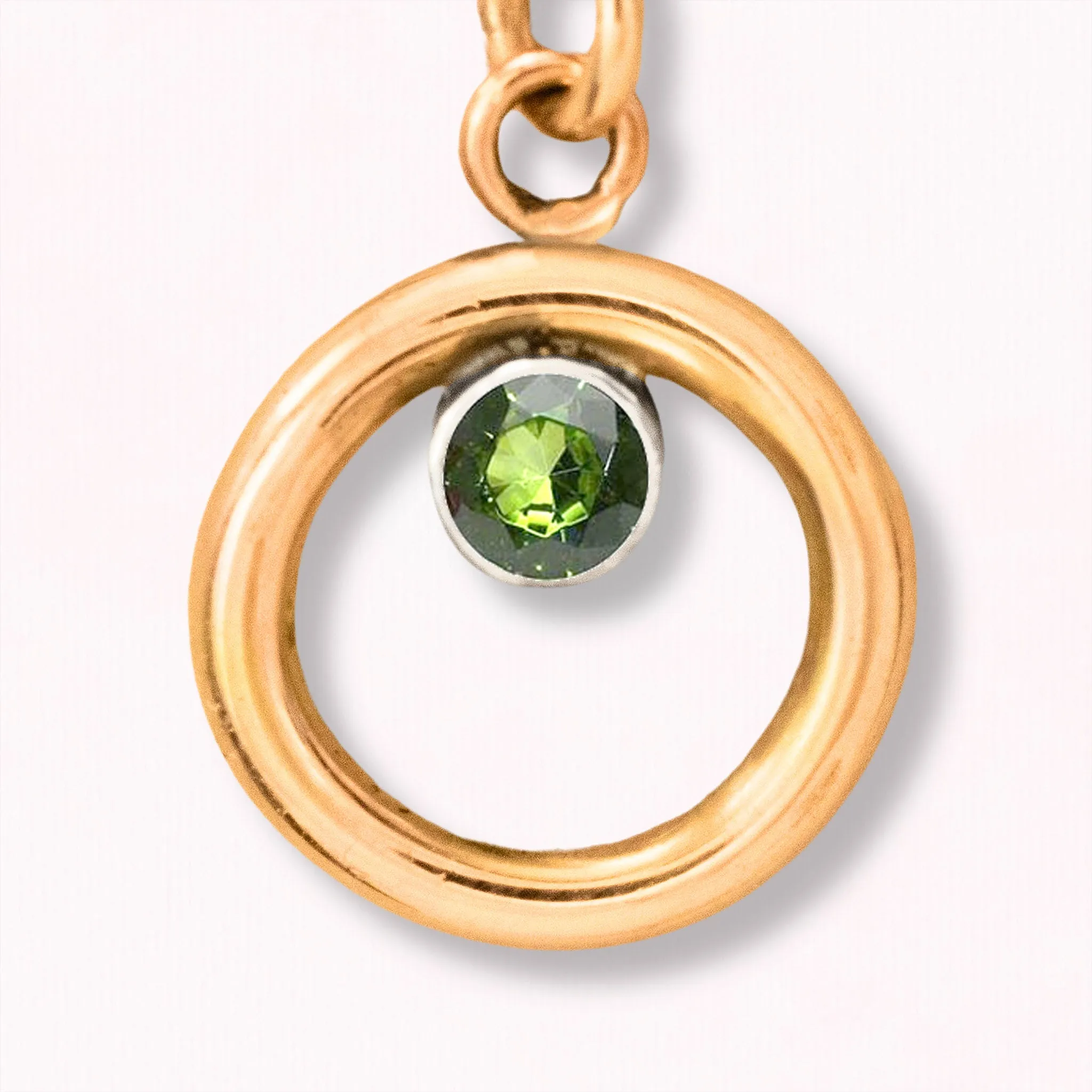Golden Birthstone Charm Necklace
