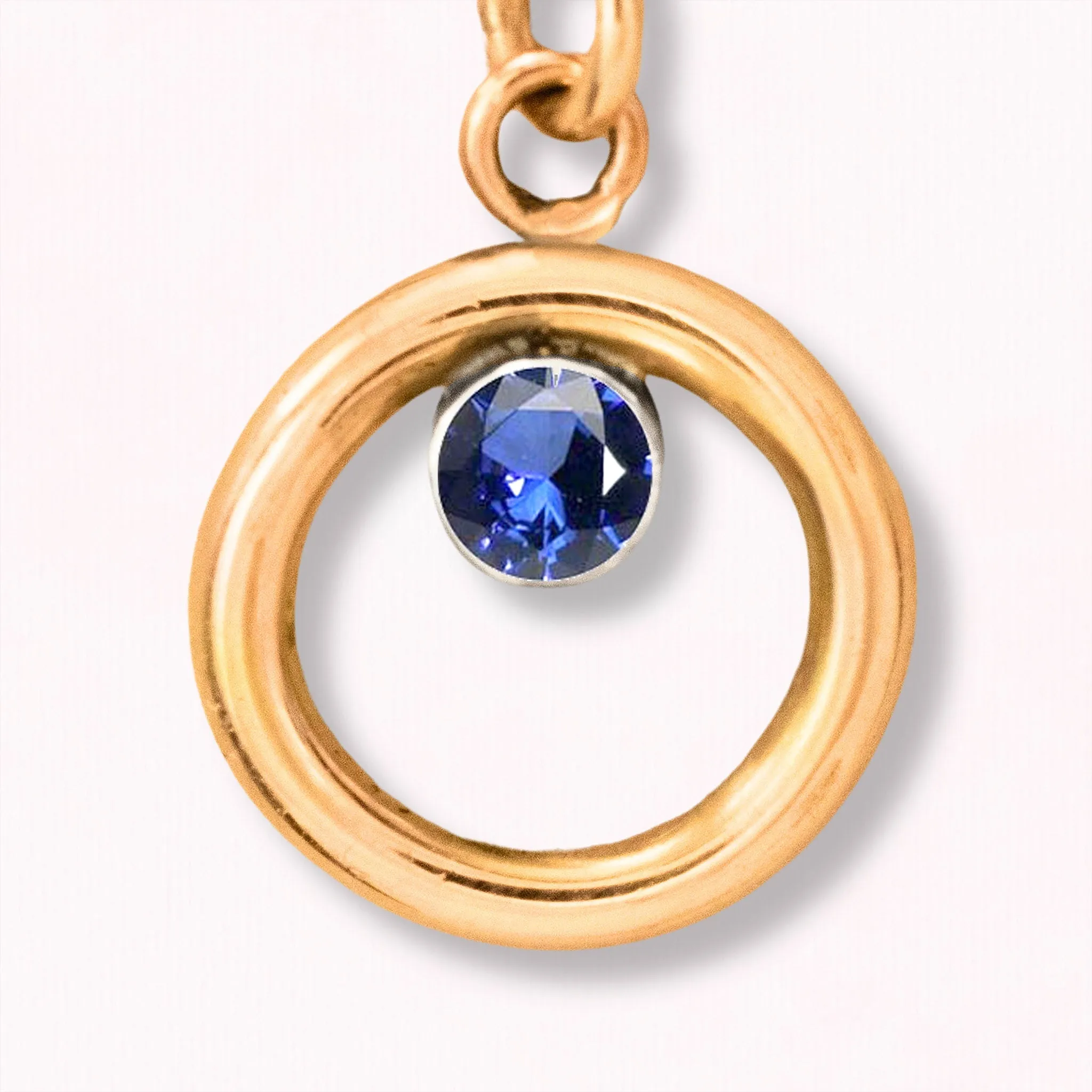 Golden Birthstone Charm Necklace