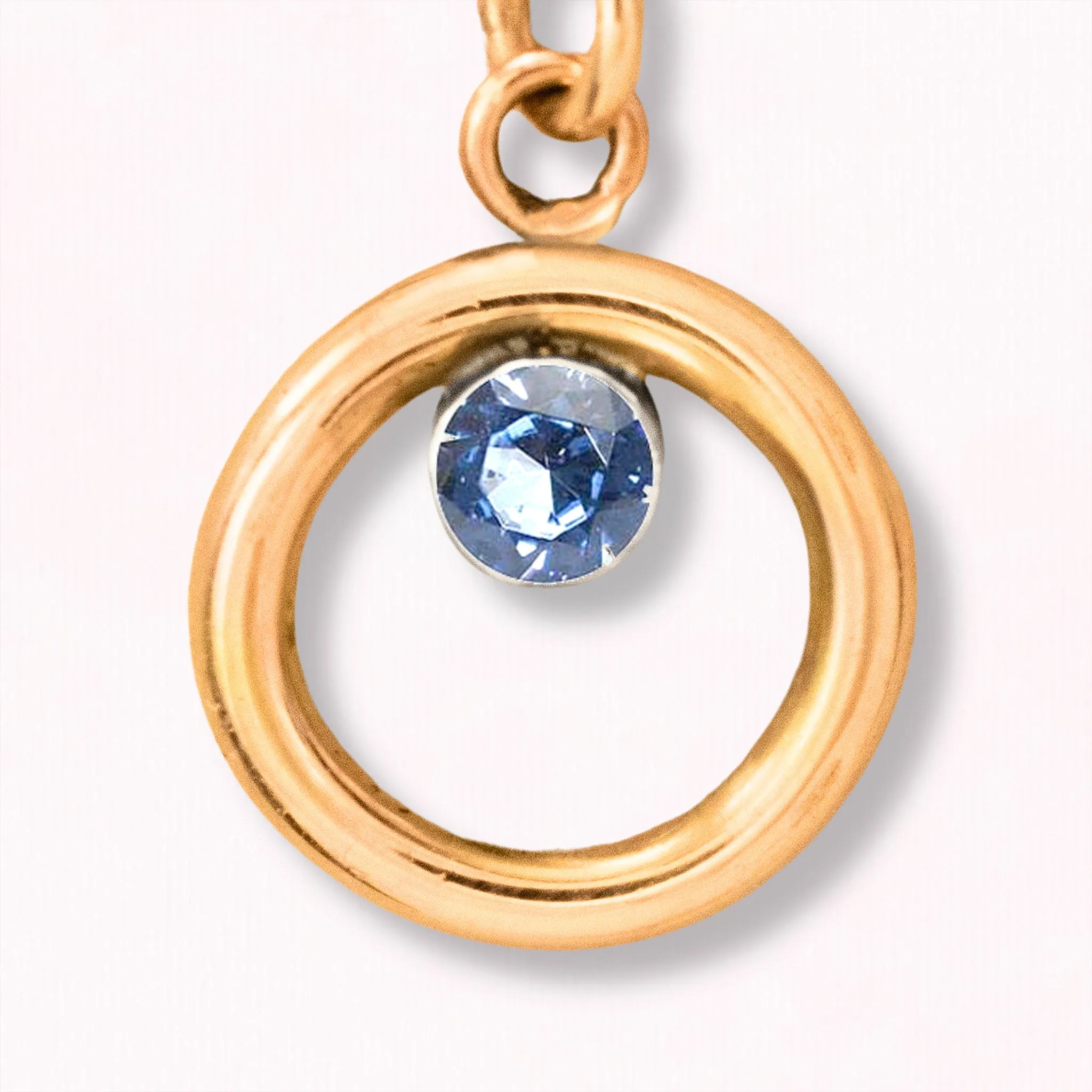 Golden Birthstone Charm Necklace