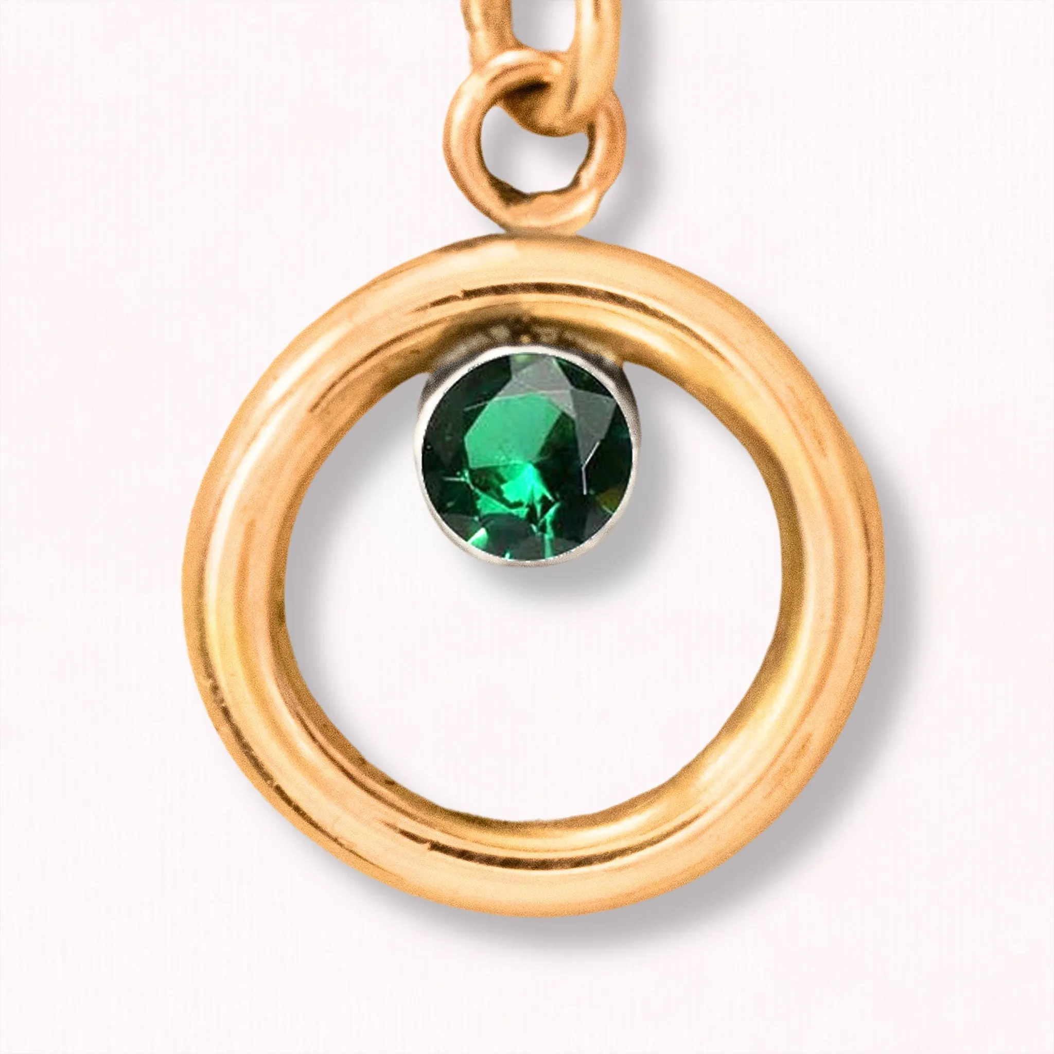 Golden Birthstone Charm Necklace
