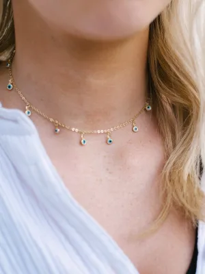 Gypsy Mini Delicate Evil Eye Necklace
