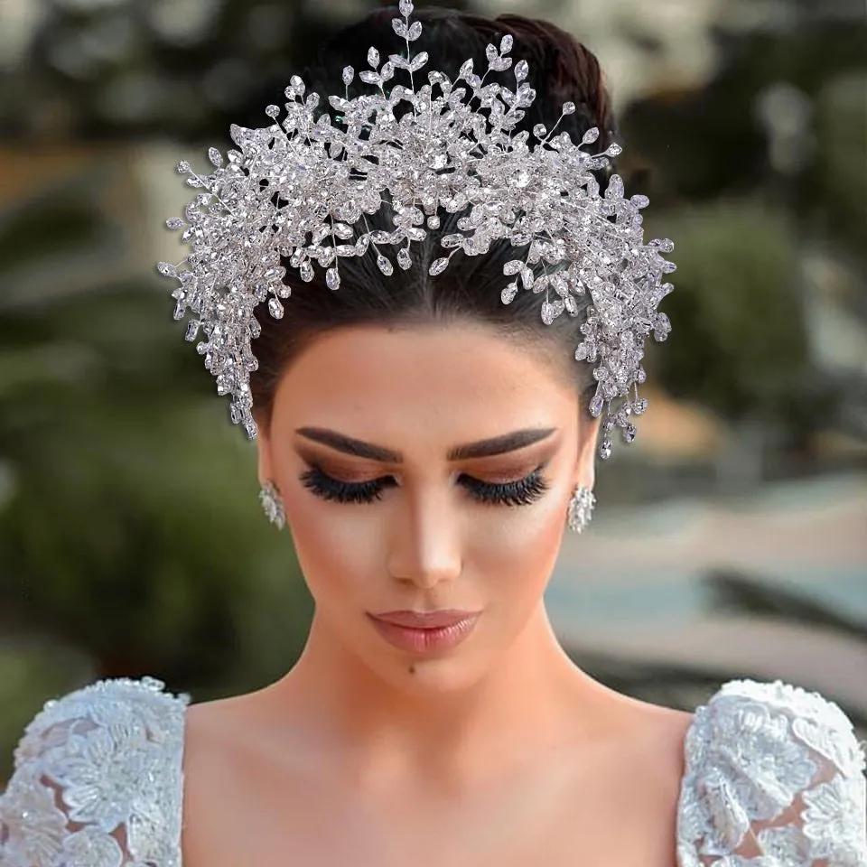 Handmade Rhinestone Queen Wedding Crown